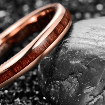 MOQ 10 Tungsten Ring Rose Golden Red Veneer Women's Ring