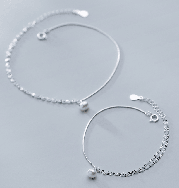 S925 Silver Bracelet Female Temperament Pearl Double Layer Sweet Accessory