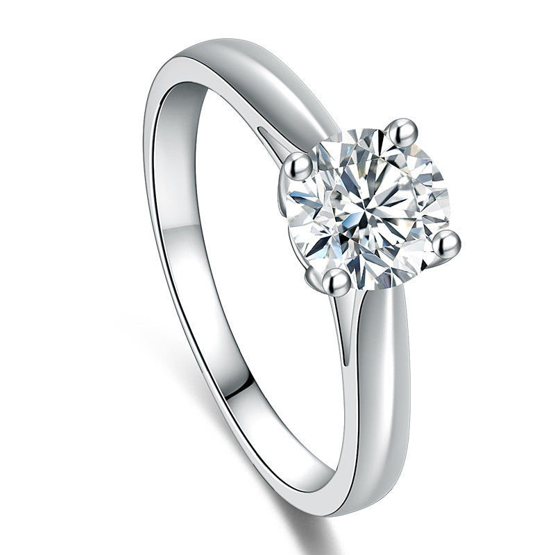 Moissanite Ring Fashion Four Claw
