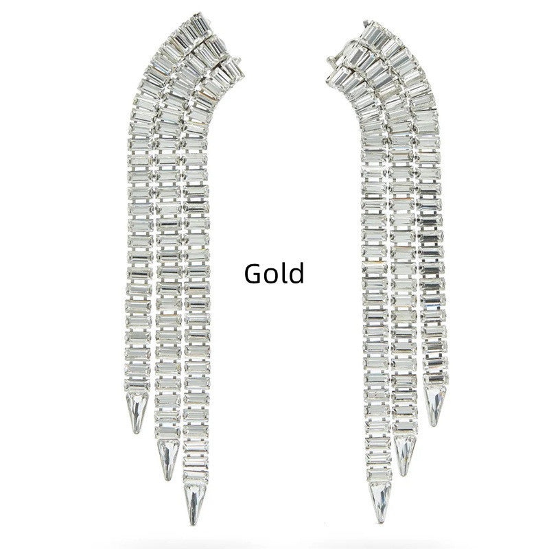 Fashionable Personalised Zirconia Earrings For Women With Tassels