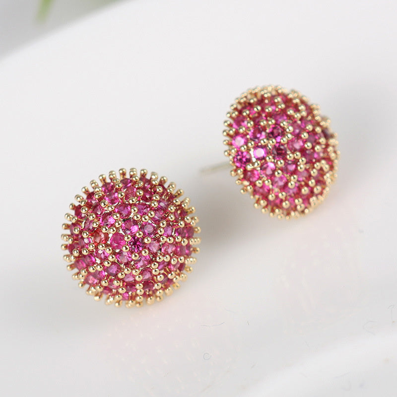 Women's Refined Stylish And Versatile Fine Zircon-embedded Earrings