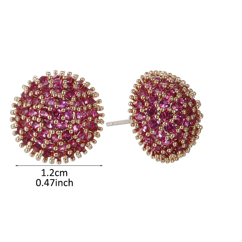 Women's Refined Stylish And Versatile Fine Zircon-embedded Earrings