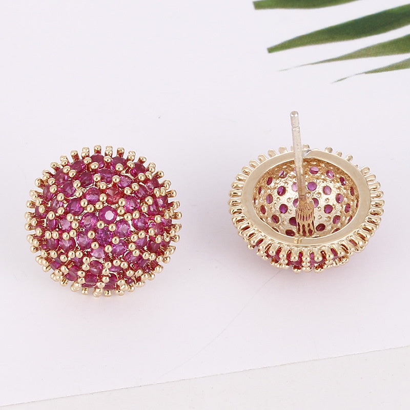 Women's Refined Stylish And Versatile Fine Zircon-embedded Earrings