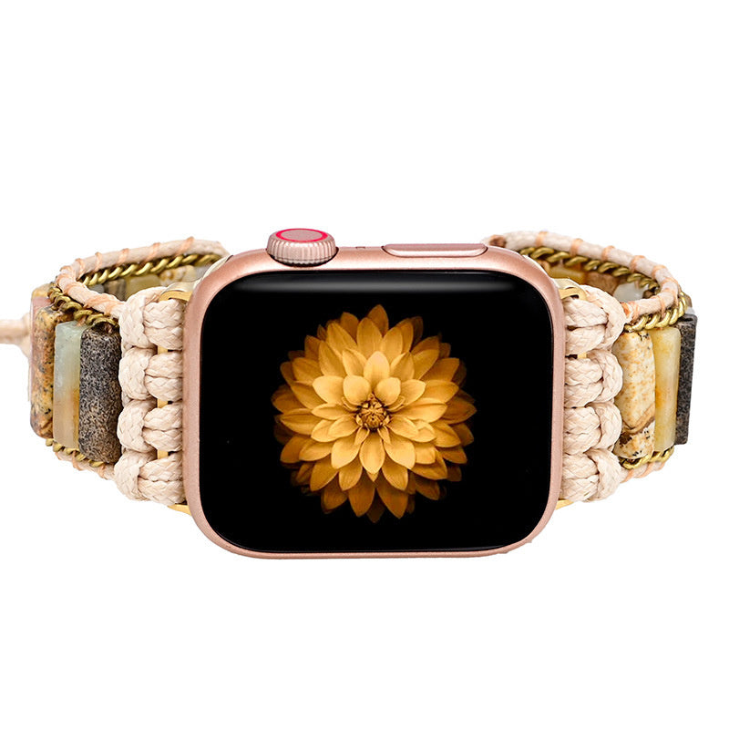 Boho Style Picture Stone Braided Watch Band