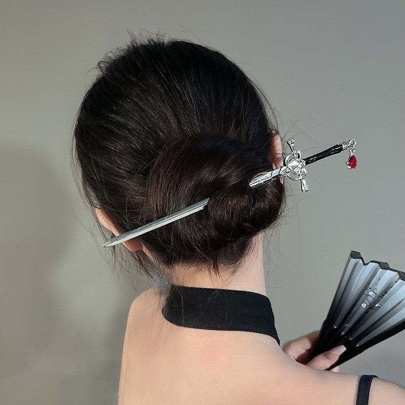 Simple Hair Stick Retro Girl Plate Accessories