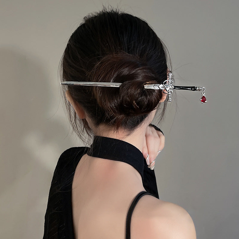 Simple Hair Stick Retro Girl Plate Accessories