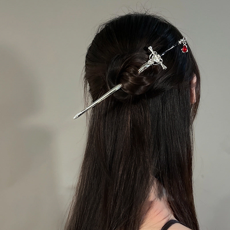 Simple Hair Stick Retro Girl Plate Accessories