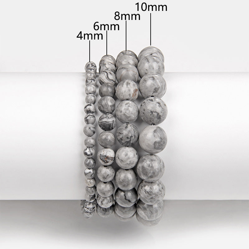 Natural Stone Volcanic Stone Purple Mica Red Agate Crystal Lapis Lazuli Bracelet