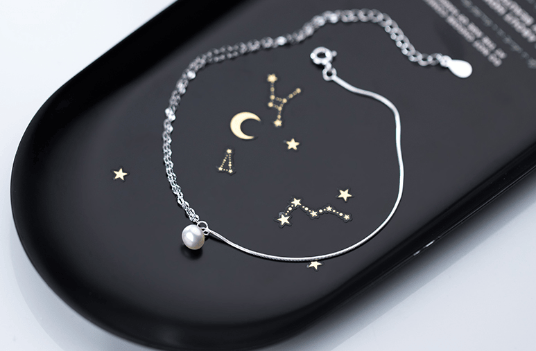 S925 Silver Bracelet Female Temperament Pearl Double Layer Sweet Accessory