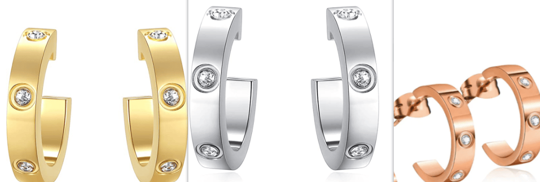 Creative Titanium Steel Personalized Earrings Stainless Steel