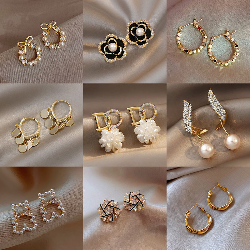 Pearl Earrings Women's Ins Style Simple And Advanced