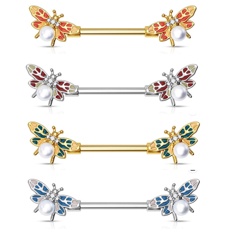 European And American Fashion Explosion Bees Angel Wings Nipple Ring