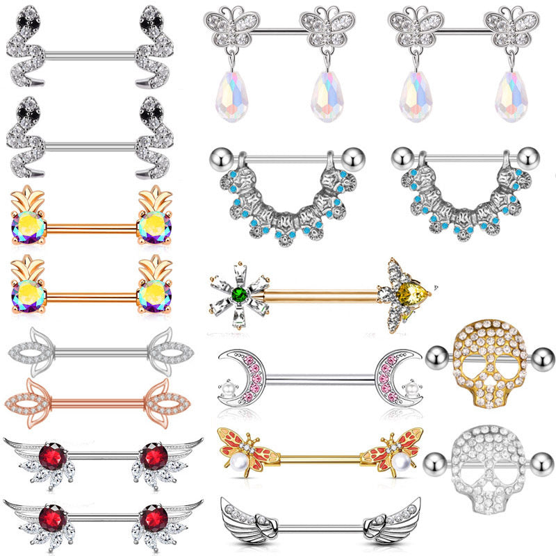 European And American Fashion Explosion Bees Angel Wings Nipple Ring