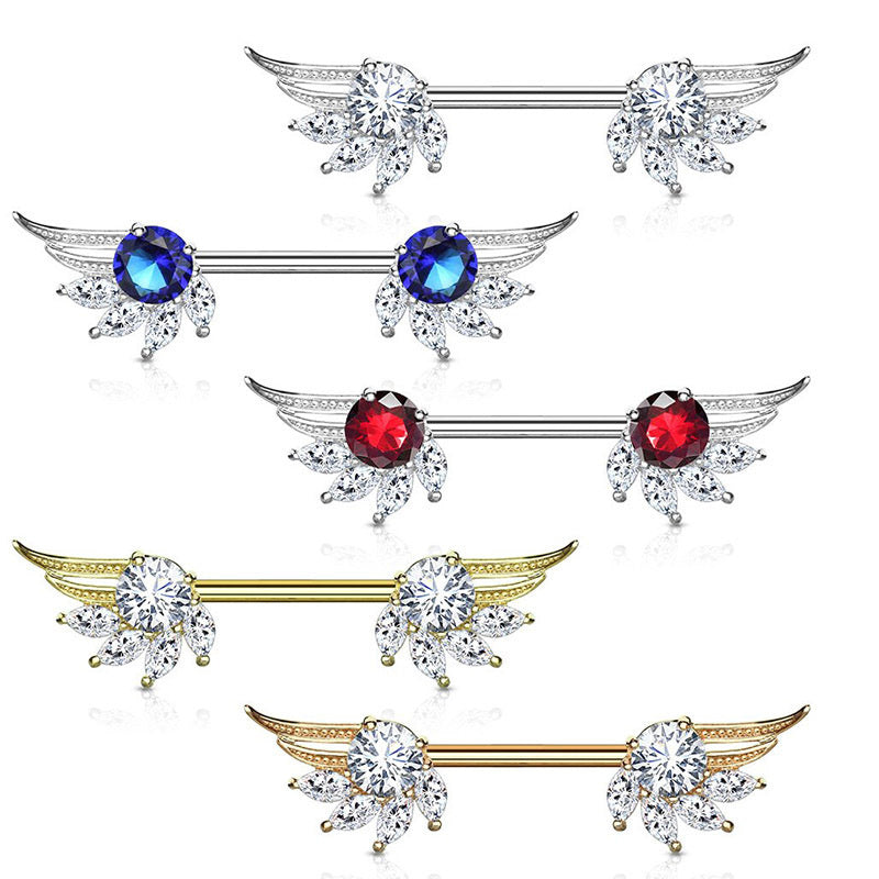 European And American Fashion Explosion Bees Angel Wings Nipple Ring