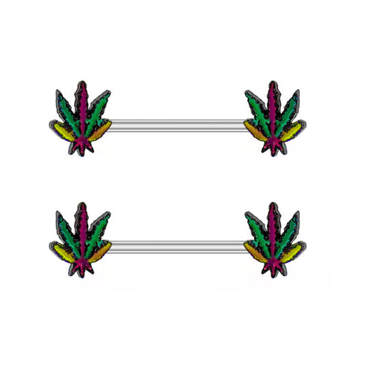 Lacquer Leaf Nipple Ornaments Smooth And Retro