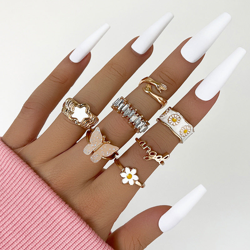 Sweet Tai Love Oil Dripping Ring Set