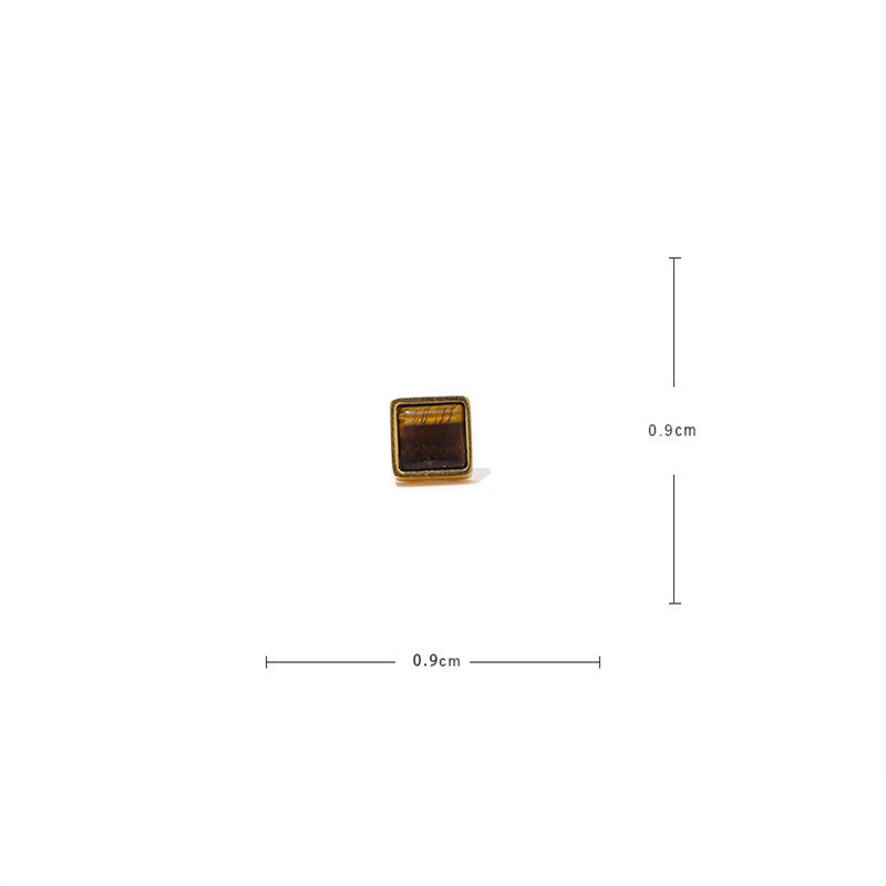 Women's Retro Fashion Minimalism Natural Stone Stud Earrings