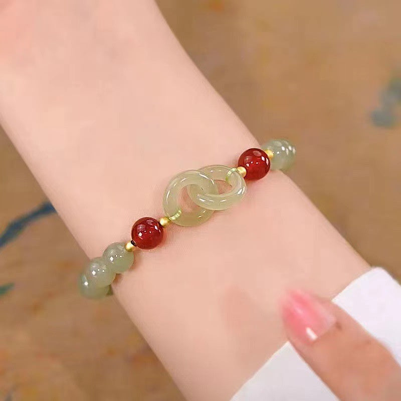 Hetian Rabbit Fu Brand Bracelet For Women