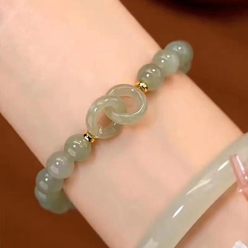 Hetian Rabbit Fu Brand Bracelet For Women