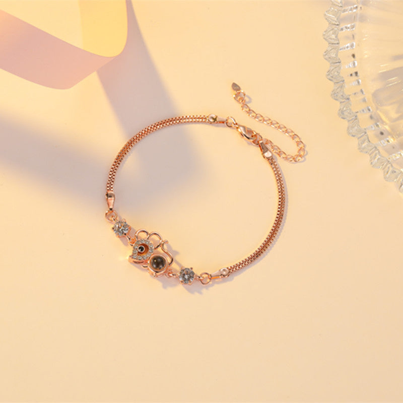 100 Languages Zodiac Mouse Bracelet Korean Retro Dongdaemun Men And Women Bracelet