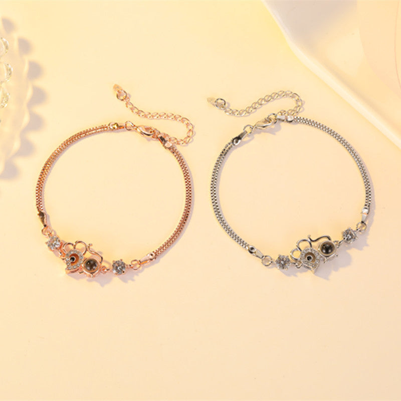 100 Languages Zodiac Mouse Bracelet Korean Retro Dongdaemun Men And Women Bracelet