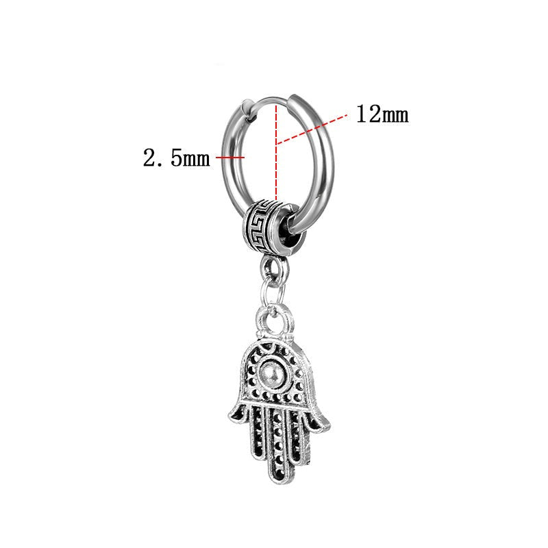 Stainless Steel Coil Earrings Pendant Hipster Street