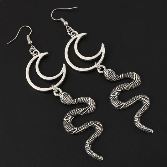 New Animal Snake Vintage Earrings Graceful Personality Exaggerated Earrings