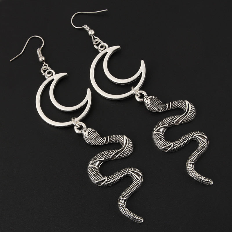 New Animal Snake Vintage Earrings Graceful Personality Exaggerated Earrings
