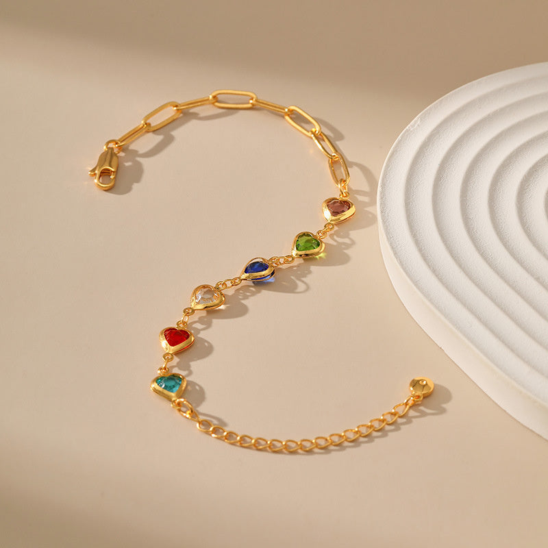 Paperclip Single Layer Copper Chain Vintage Bracelet