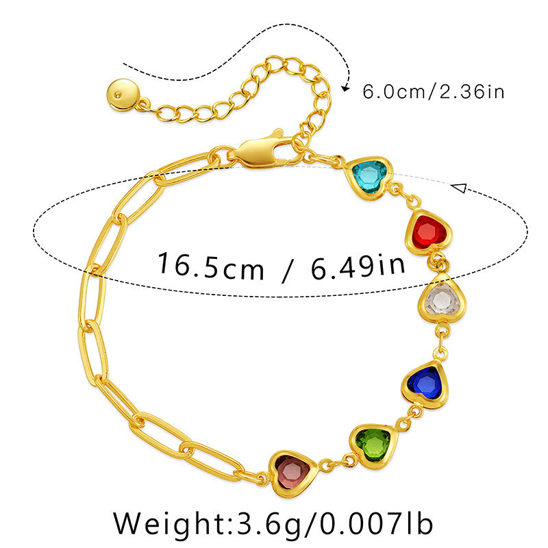 Paperclip Single Layer Copper Chain Vintage Bracelet