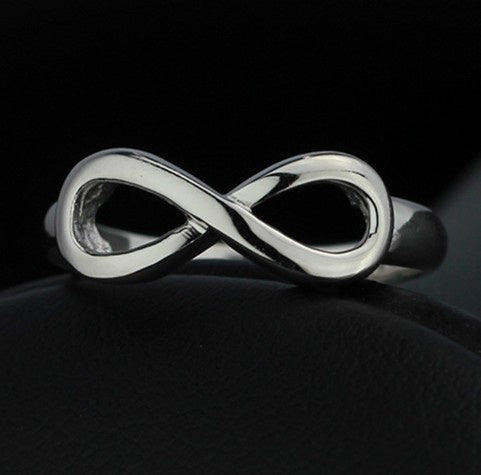 S925 Infinite Symbol Jewelry Personalized Name Carving Ring Ornament