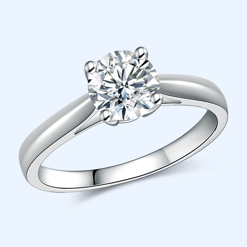 Moissanite Ring Fashion Four Claw