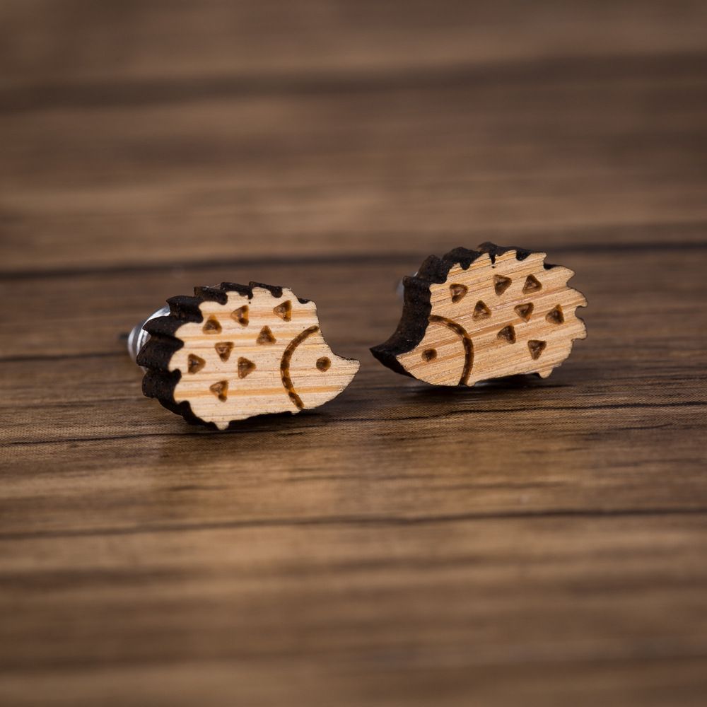 Female Cute Fashion Hedgehog Stud Earrings Personality