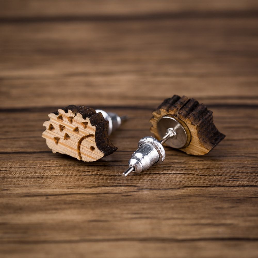 Female Cute Fashion Hedgehog Stud Earrings Personality