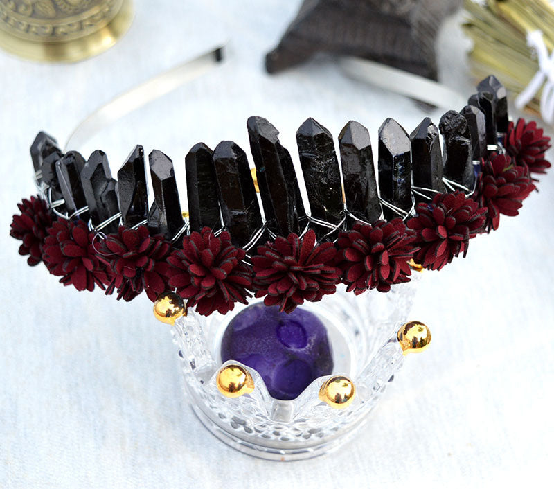 Natural Crystal Rainbow Crown Headband