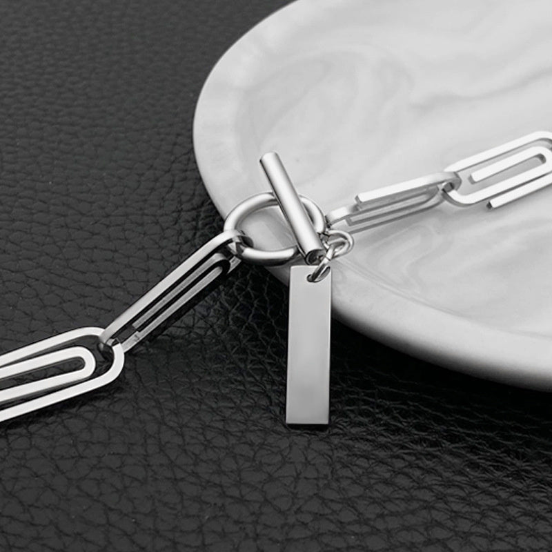 Men's And Women's Fashion Titanium Steel Geometric Bracelet