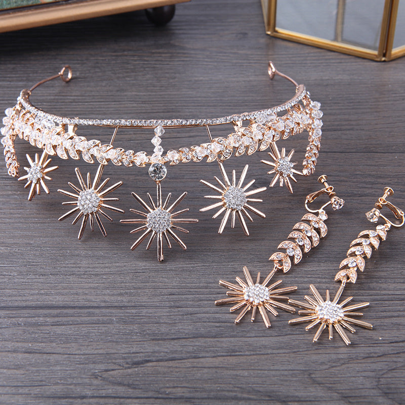 New Wedding Crown Hair Band Set