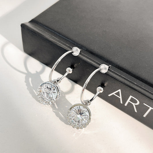 Super Round Zircon Earrings Personality