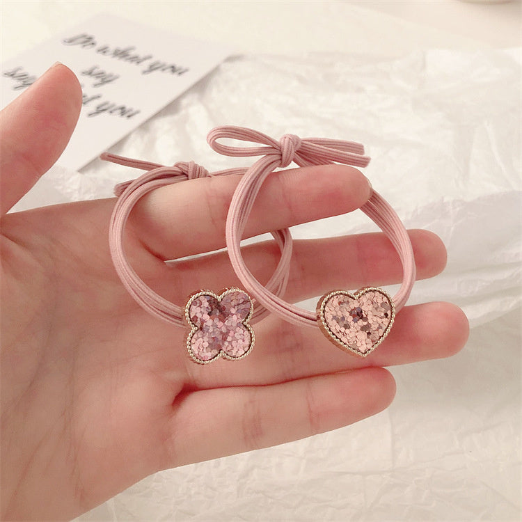Sweet Cute XINGX Girl's Heart Hair Rope Hair Rubber Band Korean Hair Accessories