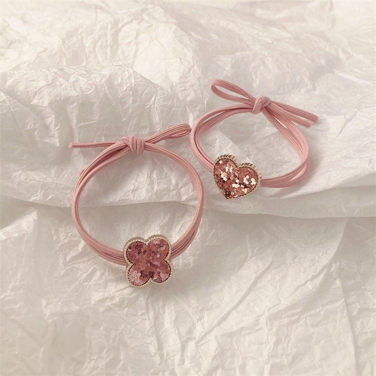 Sweet Cute XINGX Girl's Heart Hair Rope Hair Rubber Band Korean Hair Accessories
