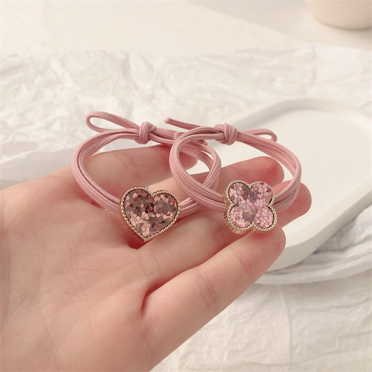 Sweet Cute XINGX Girl's Heart Hair Rope Hair Rubber Band Korean Hair Accessories