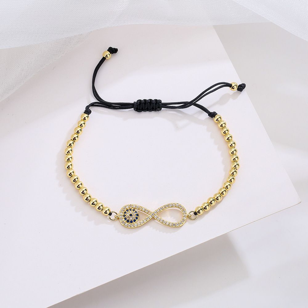 Copper Plated 18K Gold Zircon Love Sun Flower Bracelet