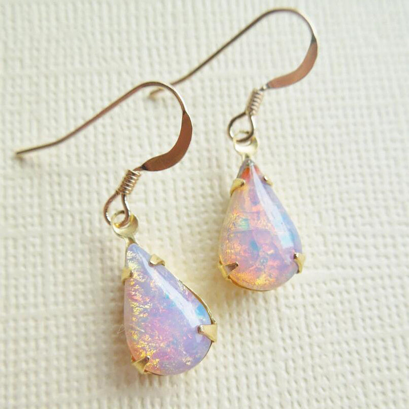 Women's Colorful Dropstone Earrings
