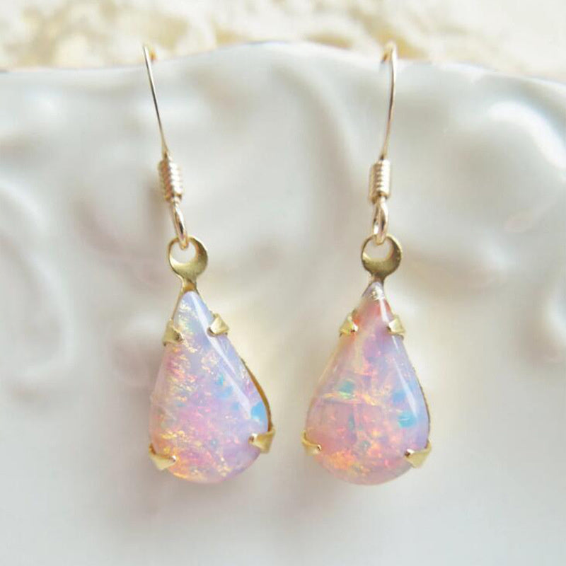 Women's Colorful Dropstone Earrings