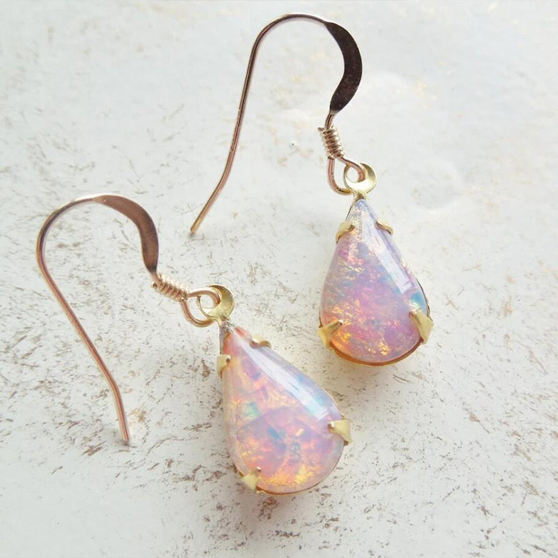 Women's Colorful Dropstone Earrings