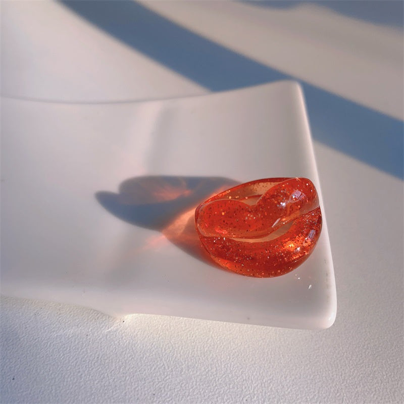 Resin Glitter Sequin Original Design Ring