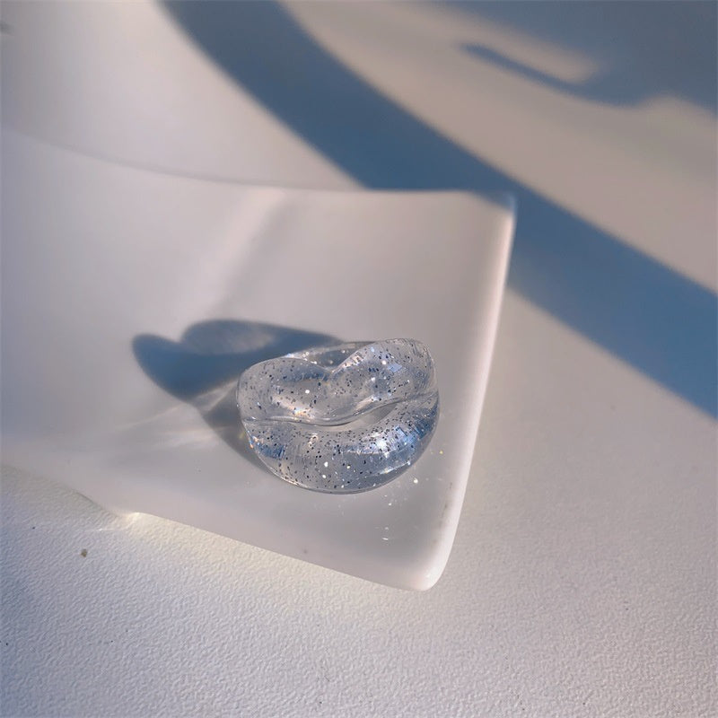 Resin Glitter Sequin Original Design Ring